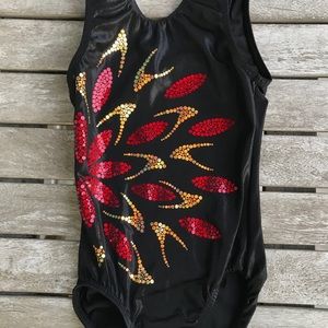 Black Gymnastics Leotard